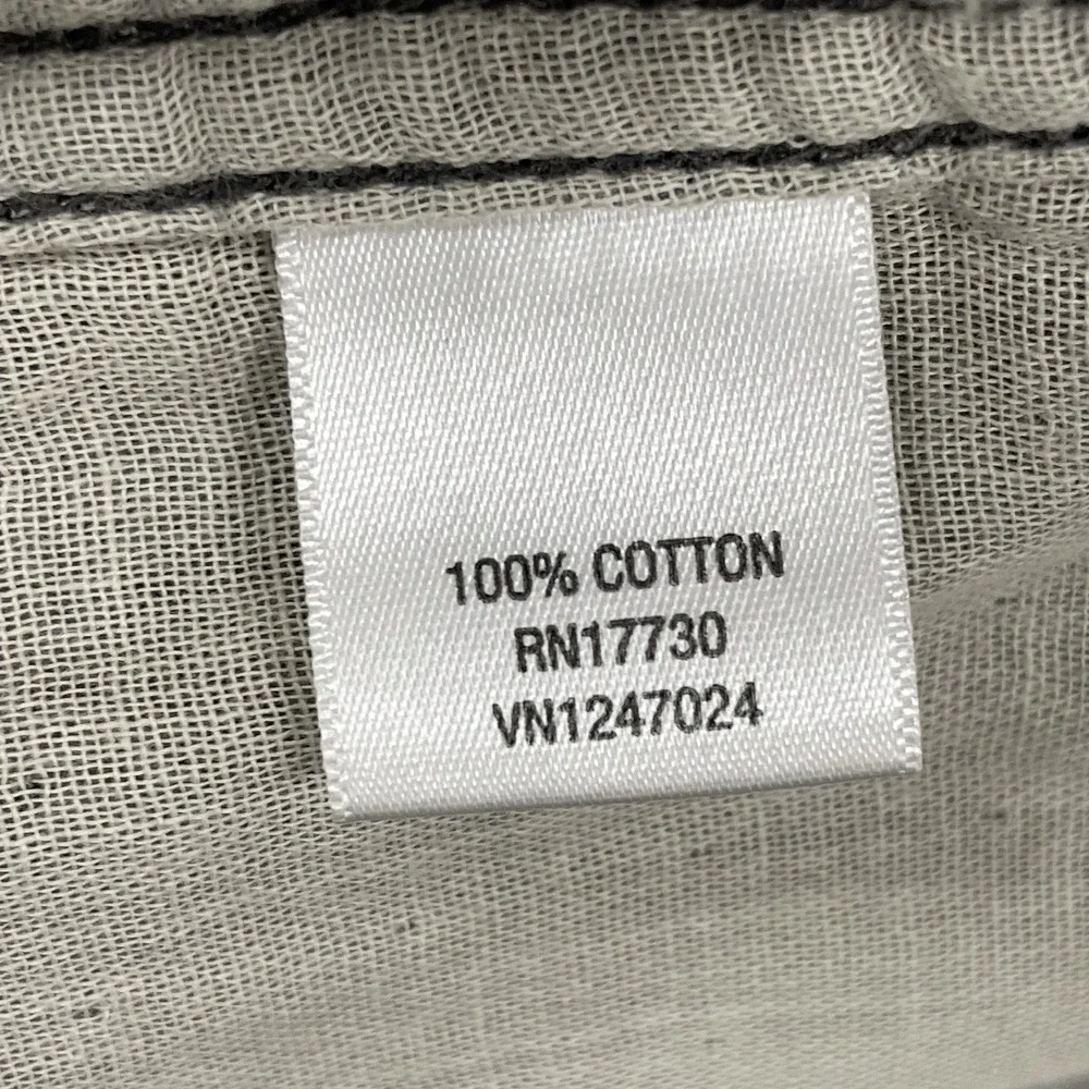 Converse Mens L Shirt‎ One Star Gray Button Up Pockets Long Sleeve 100% Cotton